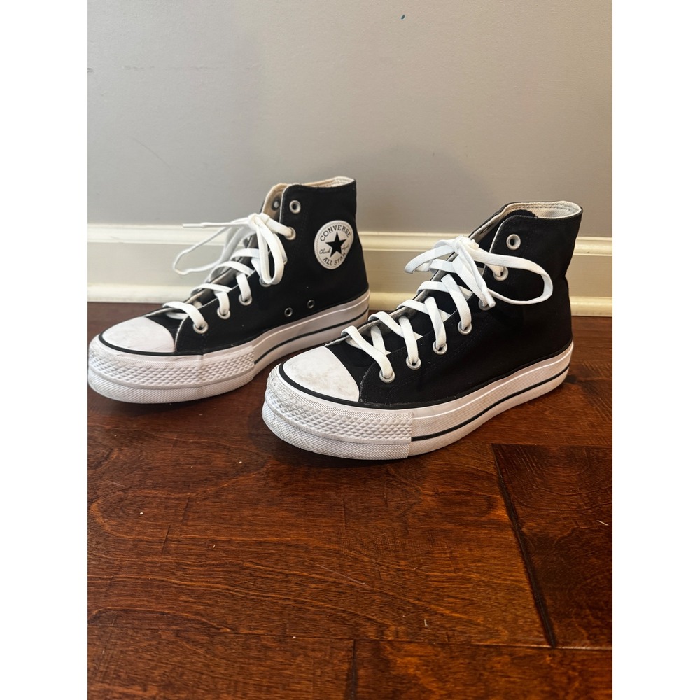 Converse Chuck Taylor All Star Lift High Top Platform Black Sneakers 560845F 9